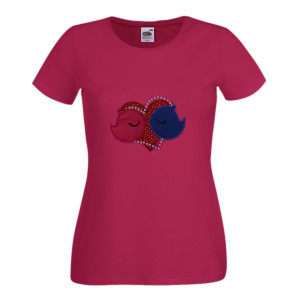 Love birds personalised womens T-shirt