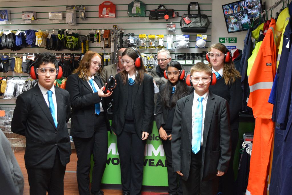 Pupils from the Voyager Academy testing out their PPE!